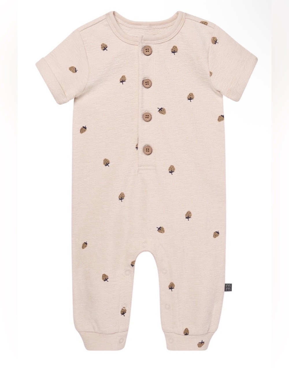 (94)Modern Moments by Gerber Baby Boy Short Sleeve Henley Romper
